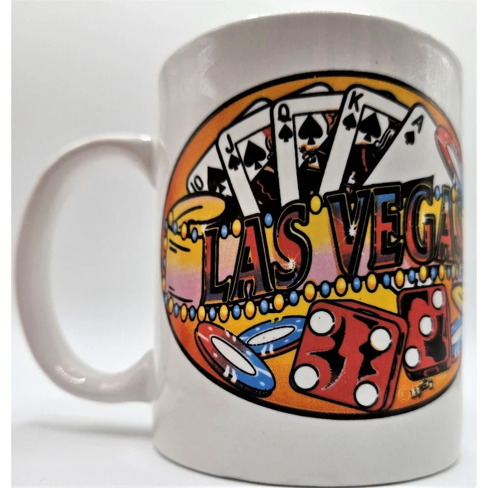 Set of 2 2004‎ Las Vegas RTSI Souvenir Coffee Mug Cup